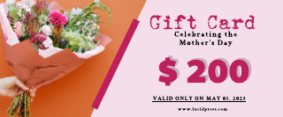 Orange and Pink Mother's Day Gift Certificate