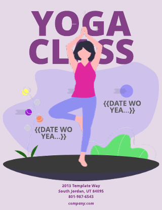 Yoga Class Flyer Template
