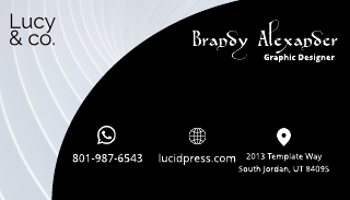 Arc Black & White  Business Card Template