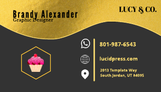 Gold Bakery Business Card Template