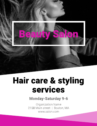 Hair salon flyer template