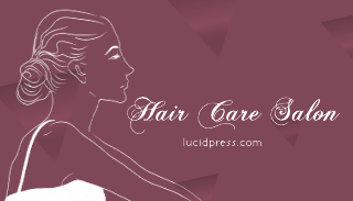 Yellow Green Elegant Hair Care Salon Business Card