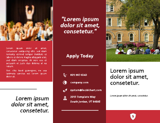 Red and White Universty College Brochure Template