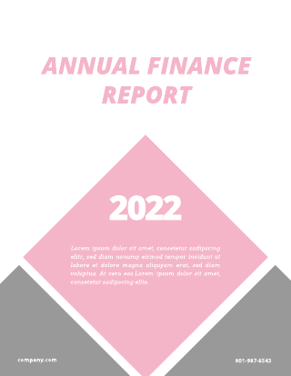 Diamond Pastels Finance Annual Report Template