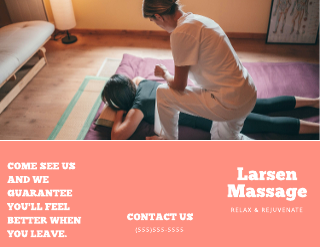 Modern Massage Brochure Template