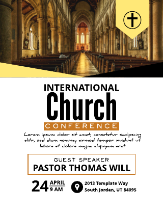 International Conference Church Flyer Template