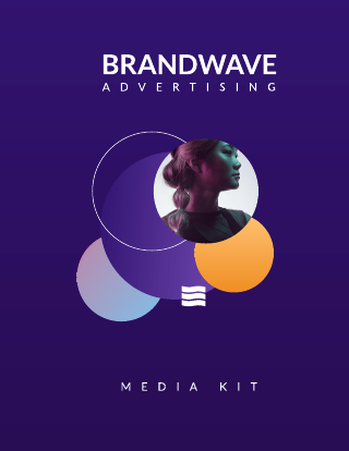 Purple and Gradient Advertising Agency Media Press Kit Template
