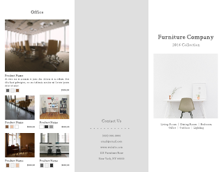 Contemporary Furniture Company Tri-Fold Brochure Template