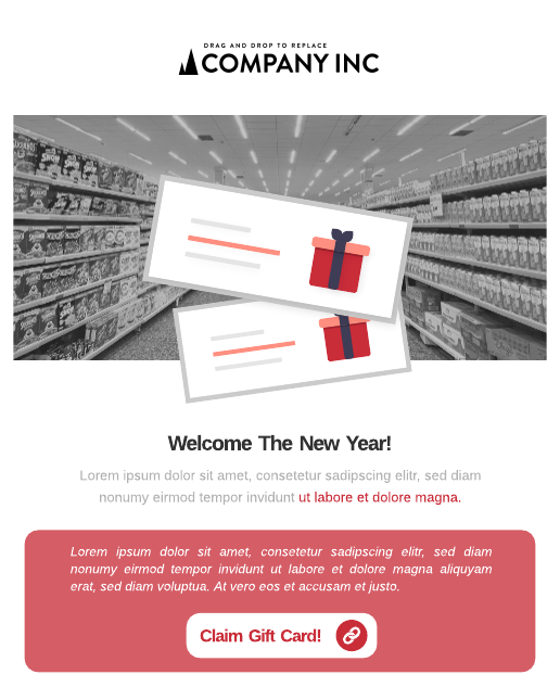 Grocery Store Gift Card Email Newsletter