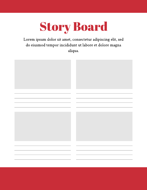 Red Story Boards