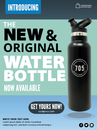 Water Bottle Retail Poster Template
