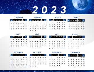 Moon Photo Calendar Template