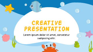 Aquatic Animals Creative Presentation Template