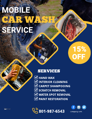 15% Off Car Wash Flyer Template