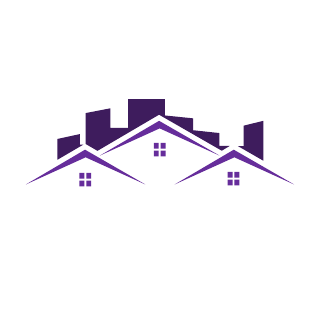 Purple Violet City Real Estate Logo Template