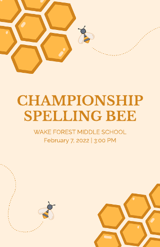 Spelling Bee Education Poster Template