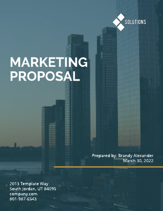 Blue Marketing Proposal Template