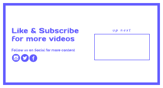 Follow Us Youtube End Screen Template
