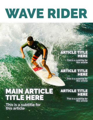 Surf Magazine Cover Template 