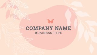Pink Leaves Beauty Business Card Template
