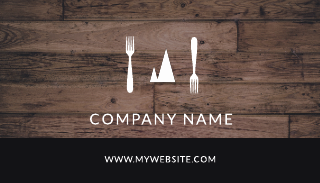Catering Wood Logo Business Card Template
