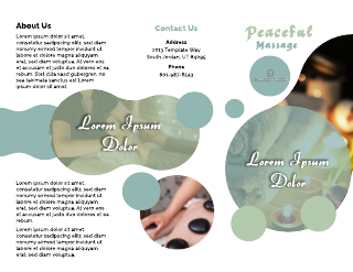 Peaceful Massage Tri-fold Brochure Template