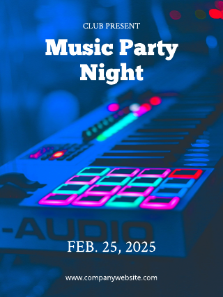 Colorful Music Party Night Poster Template