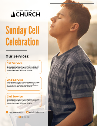 Sunday Cell Celebration Flyer Template