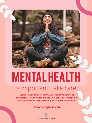 Mental Health Is Important Poster Template