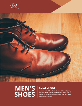 Brown Men's Shoes Catalog Template
