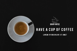 Higop Coffee Postcard Template