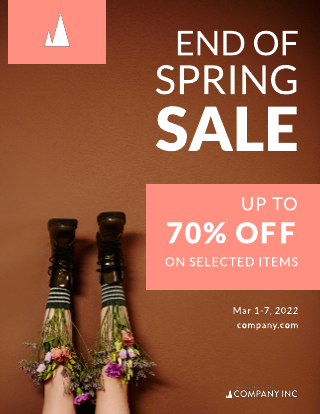 End of Spring Sale Block Flyer Template