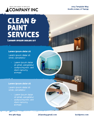 Clean Paint Services Flyer Template