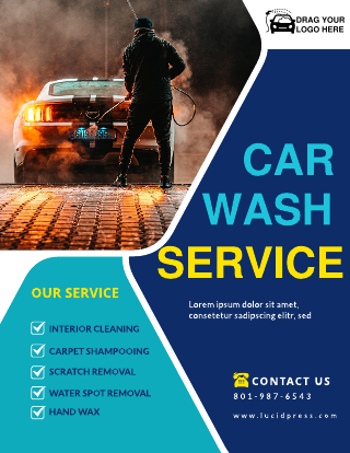 Professional Car Washer Flyer Template