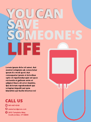 Save a Life Poster Template