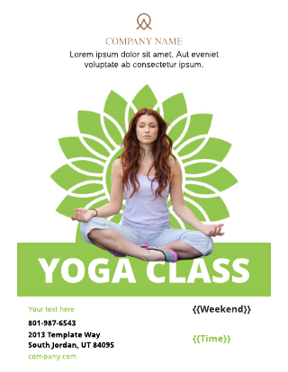 Yoga Simple Green Flyer Template